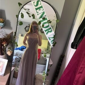 Vera Wang Soft Purple Strapless Dress